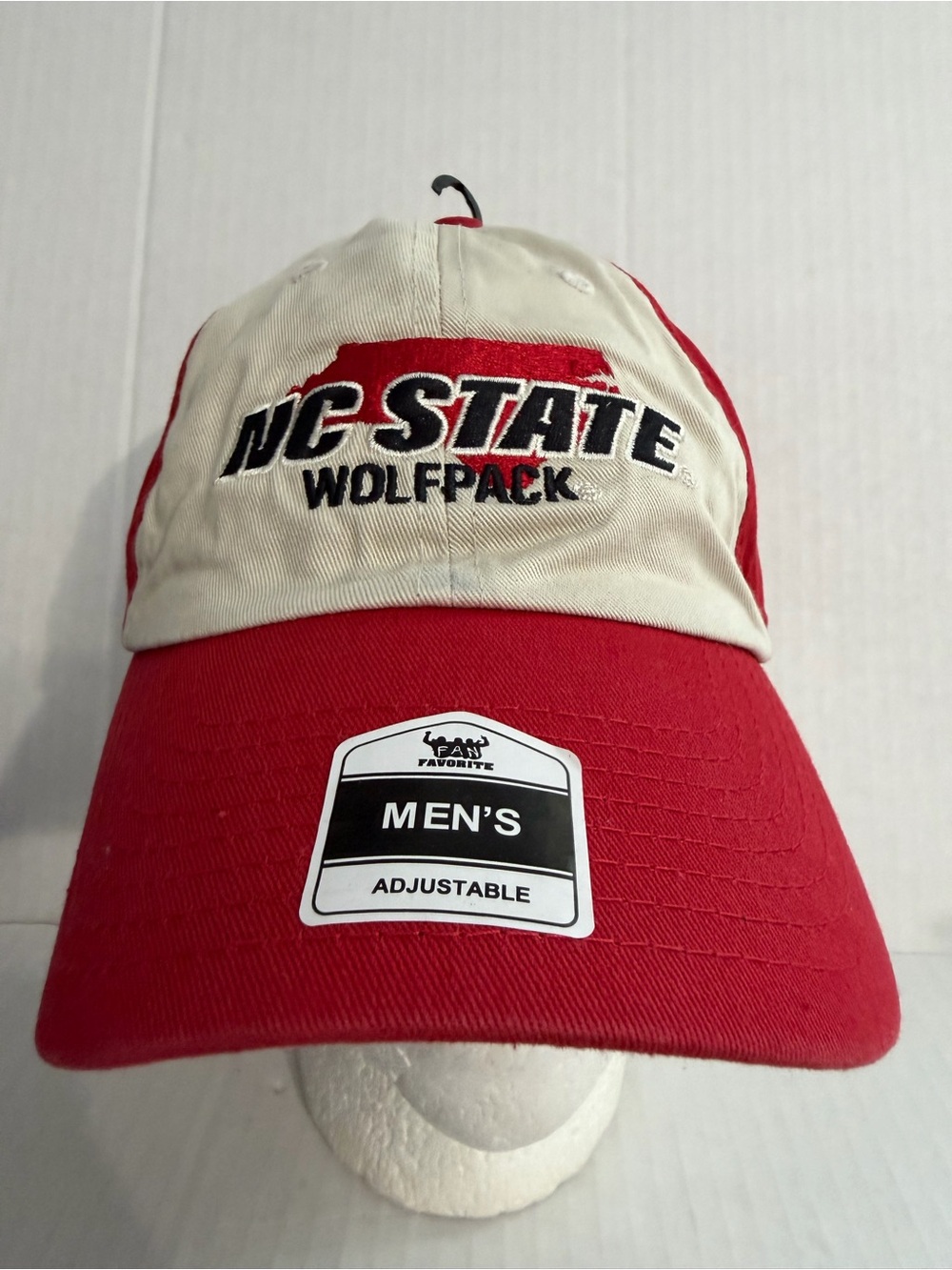 Fan Favorite NC State Wolfpack Two-Tone Red and Cream Adjustable Men's Hat